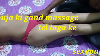 Sexy Indian Housewife Gets A Steamy Oil Massage And Dirty Talk From Her Lover