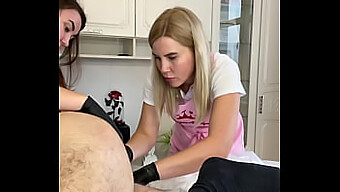 A Student Gets A Surprise Cumshot During A Shaving Lesson With A Russian Tutor