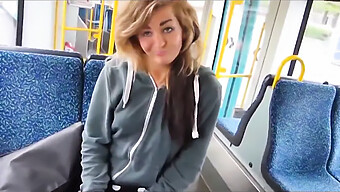 Masturbating Coquine Gets Caught In The Act On Tram