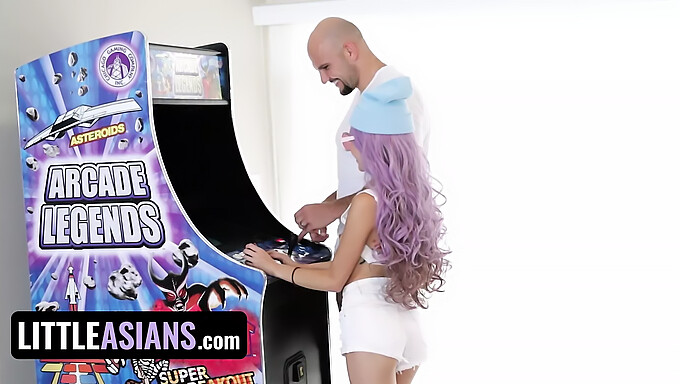 Vina Sky, A Petite Asian With Pink Hair, Fails At A Game And Receives Intense Anal Sex